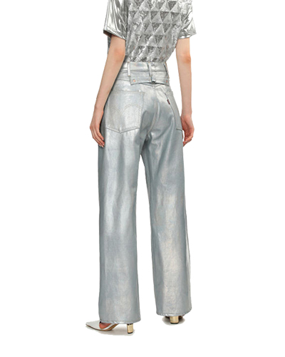 Women's Silver-stamped Jeans  ITE0271