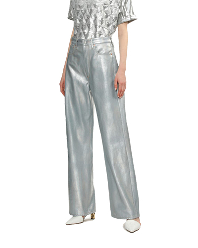 Women's Silver-stamped Jeans  ITE0271