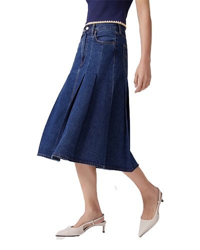 Women's Long Denim Skirt   LES001