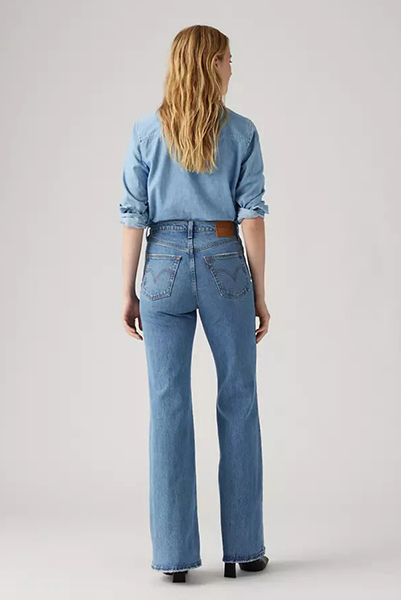 Women's denim flared pants    Bell Jeans