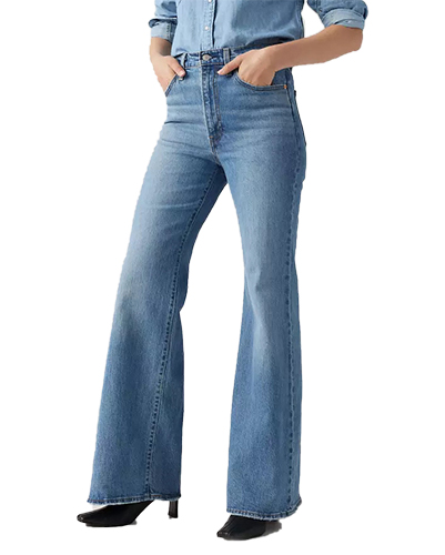 Women's denim flared pants    Bell Jeans