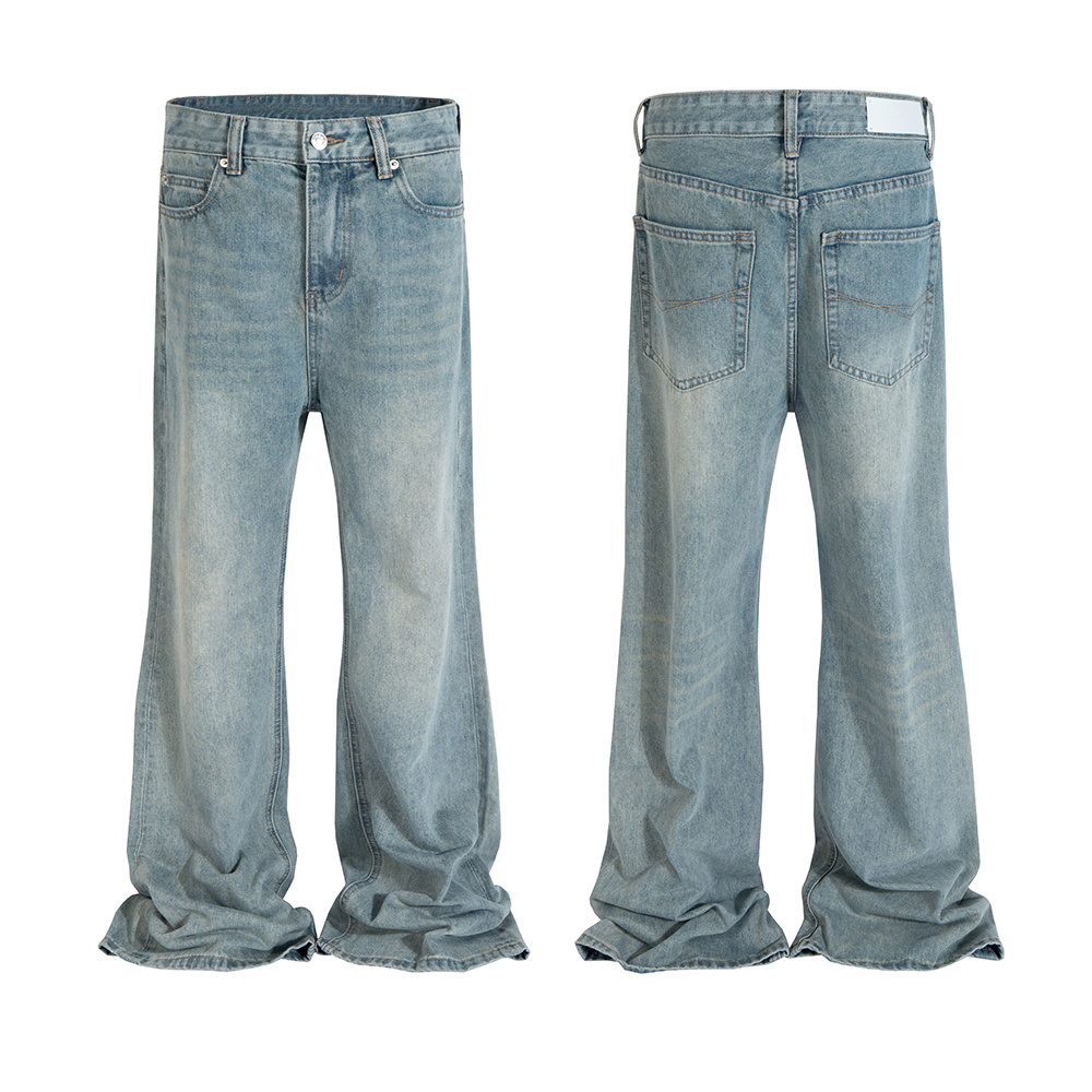 Men's 12.8 OZ Light Stone Wash Commuter Style Bootcut Jeans