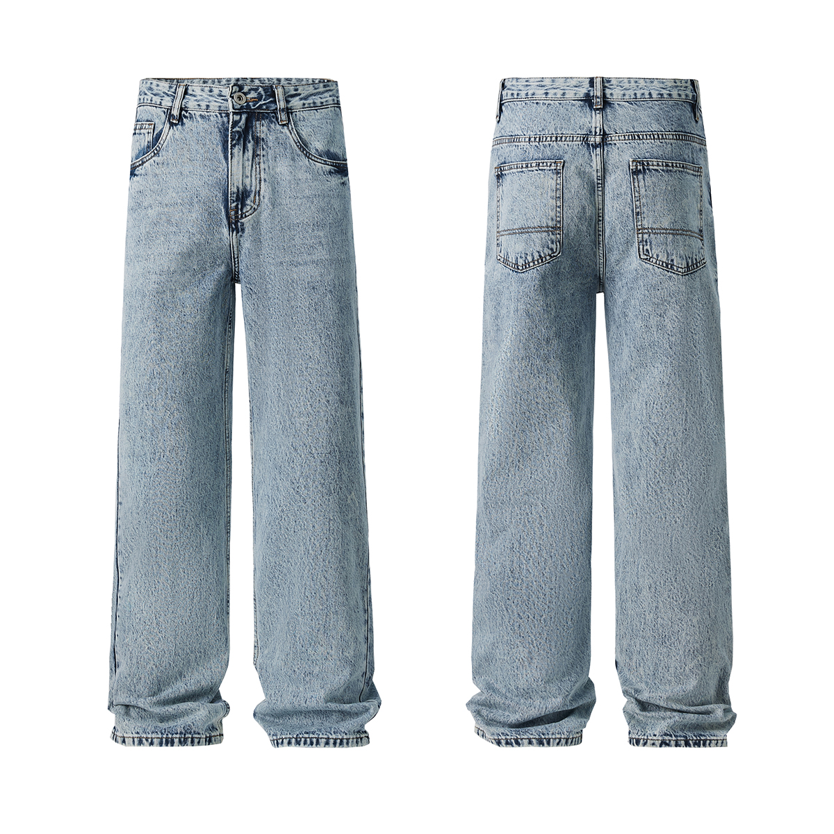 Men's 12 OZ Vintage Salt Wash Relaxed Straight Jeans